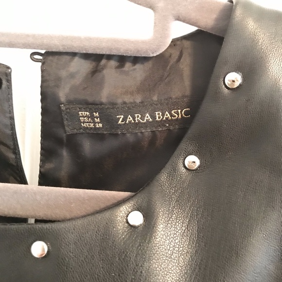 Zara faux leather shift dress - Picture 3 of 5